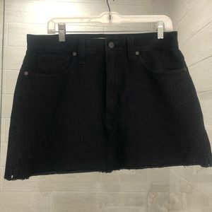 Black Madewell Denim Cutoff Skirt
